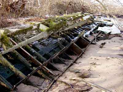 remains of a Higgins Landing Craft